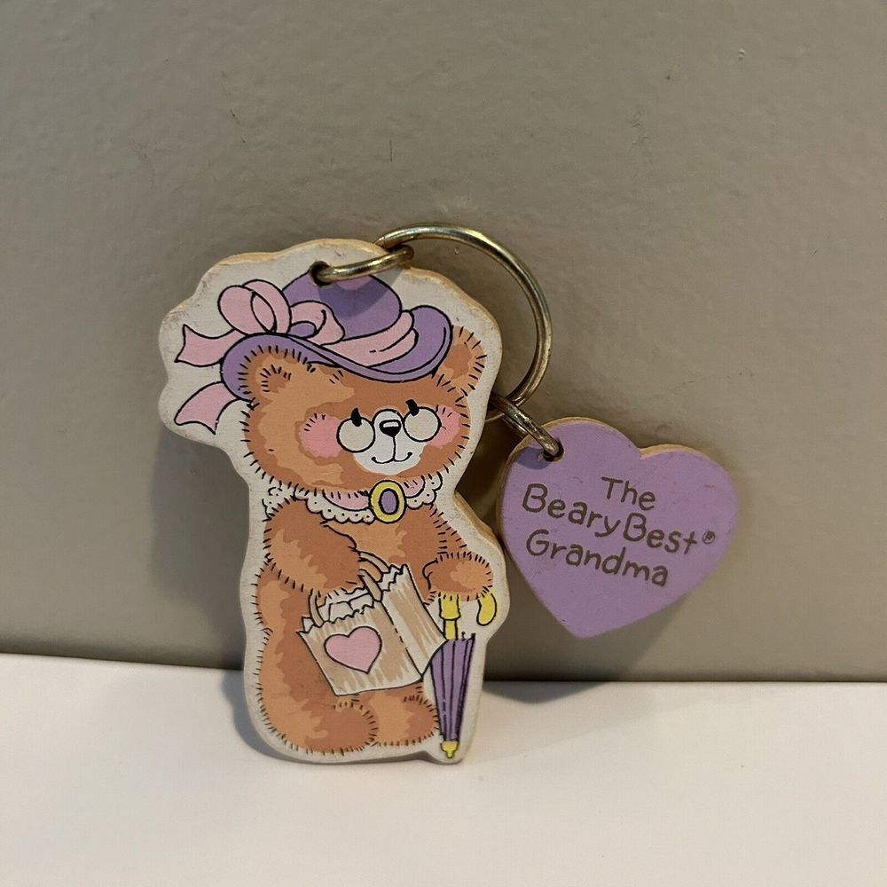 Vintage Wooden Best Grandma Keychain